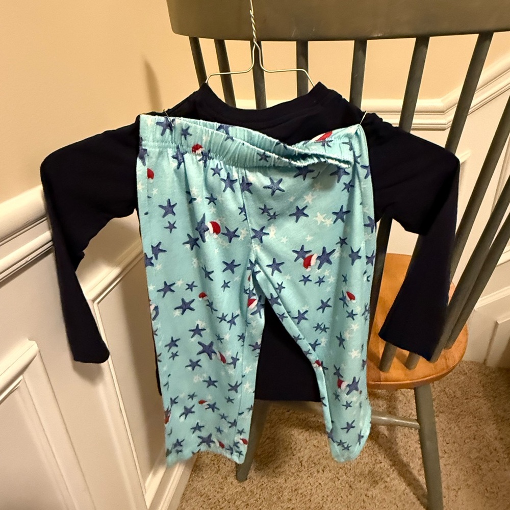 Christmas Sea Star Print Pajama Set